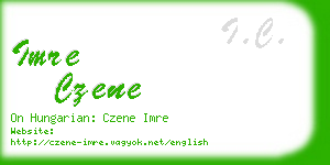 imre czene business card